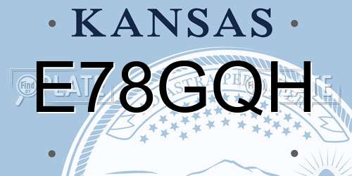 E78GQH Kansas License Plate