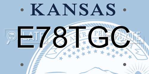 E78TGC Kansas License Plate