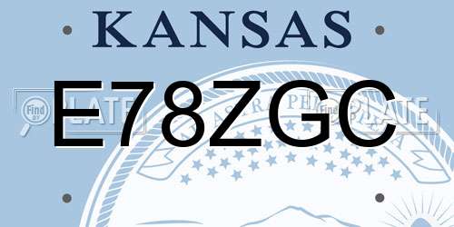 E78ZGC Kansas License Plate