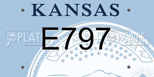 E797 Kansas License Plate
