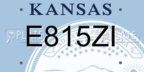 E815ZI Kansas License Plate