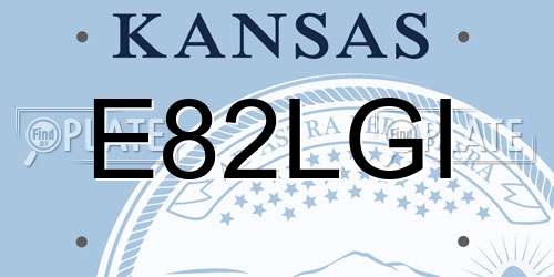 E82LGI Kansas License Plate