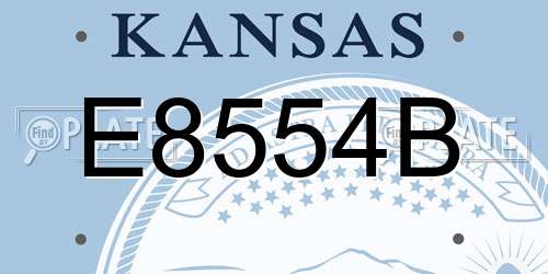 E8554B Kansas License Plate
