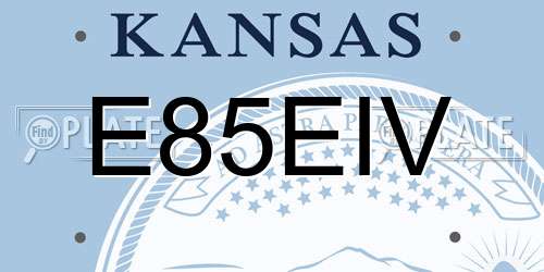 E85EIV Kansas License Plate