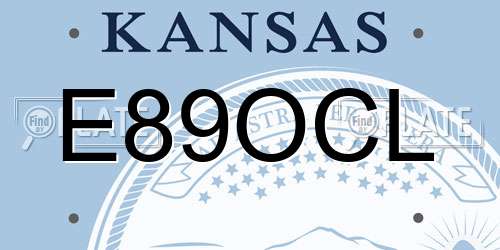 E89OCL Kansas License Plate