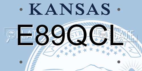 E89QCL Kansas License Plate
