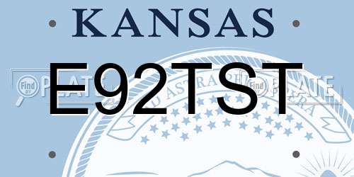 E92TST Kansas License Plate