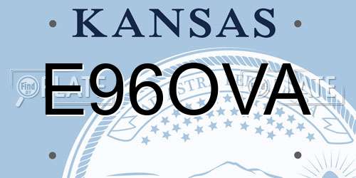 E96OVA Kansas License Plate