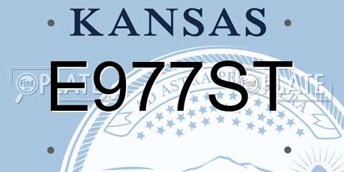 E977ST Kansas License Plate