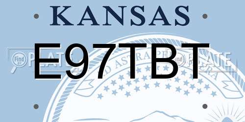 E97TBT Kansas License Plate