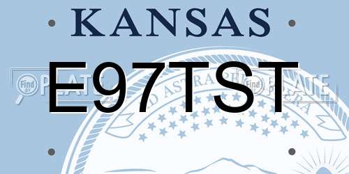 E97TST Kansas License Plate