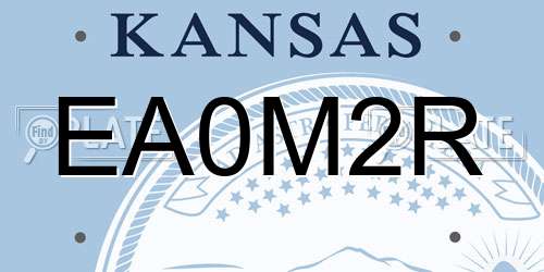 EA0M2R Kansas License Plate