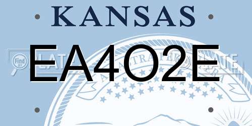 EA4O2E Kansas License Plate