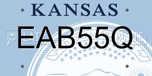 EAB55Q Kansas License Plate
