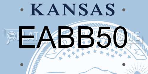 EABB50 Kansas License Plate
