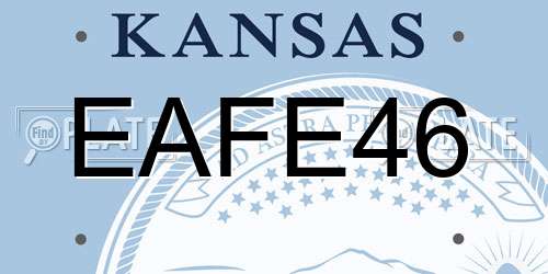 EAFE46 Kansas License Plate