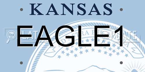 EAGLE1 Kansas License Plate