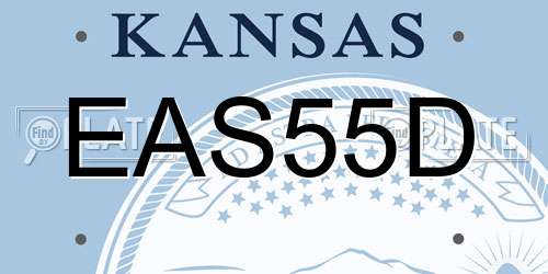 EAS55D Kansas License Plate