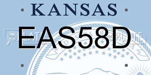 EAS58D Kansas License Plate