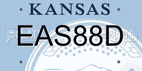 EAS88D Kansas License Plate