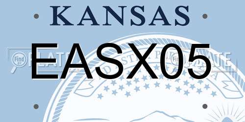 EASX05 Kansas License Plate