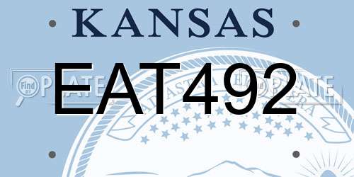 EAT492 Kansas License Plate