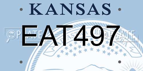 EAT497 Kansas License Plate
