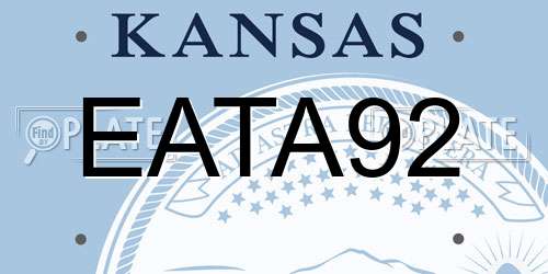 EATA92 Kansas License Plate