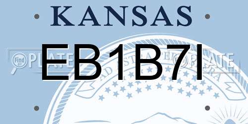 EB1B7I Kansas License Plate