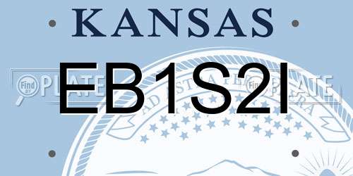 EB1S2I Kansas License Plate