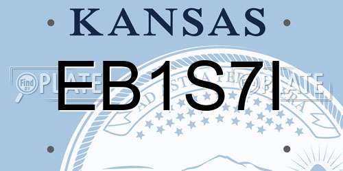 EB1S7I Kansas License Plate