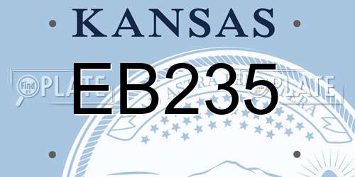 EB235 Kansas License Plate