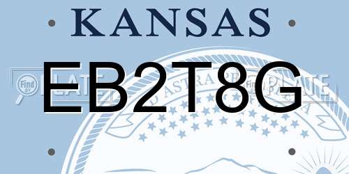 EB2T8G Kansas License Plate