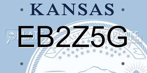 EB2Z5G Kansas License Plate