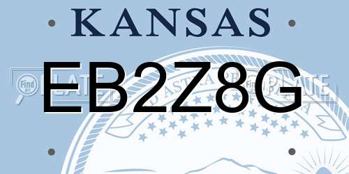 EB2Z8G Kansas License Plate