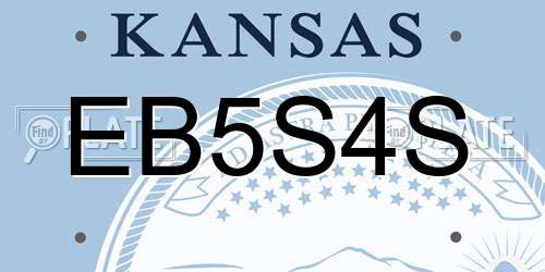 EB5S4S Kansas License Plate