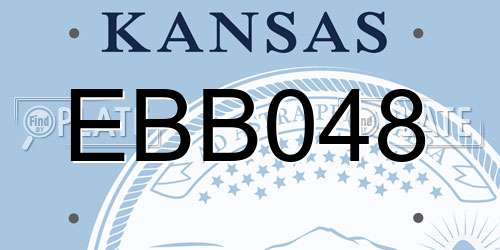 EBB048 Kansas License Plate