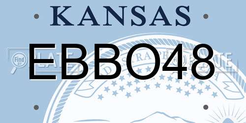 EBBO48 Kansas License Plate