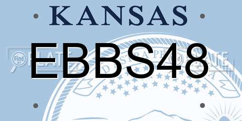 EBBS48 Kansas License Plate