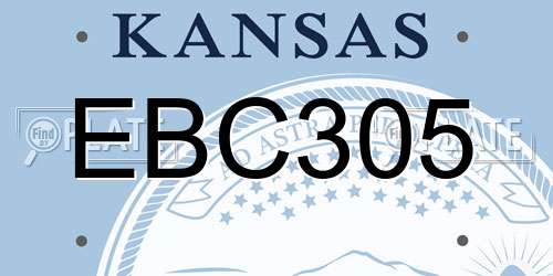 EBC305 Kansas License Plate