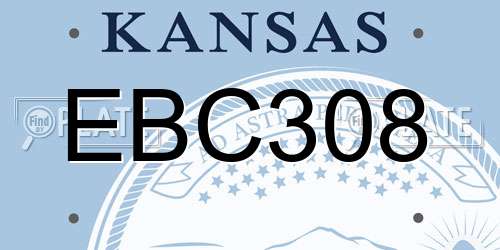 EBC308 Kansas License Plate