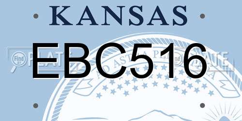 EBC516 Kansas License Plate