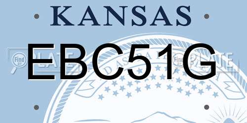 EBC51G Kansas License Plate