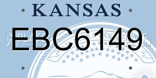 EBC6149 Kansas License Plate