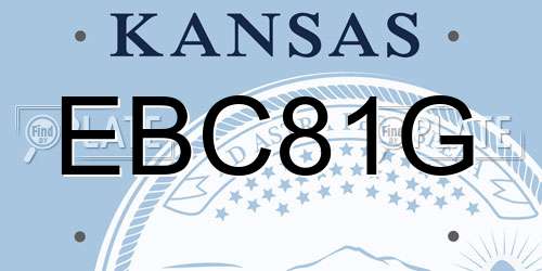 EBC81G Kansas License Plate