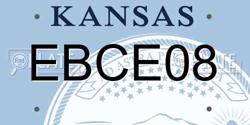 EBCE08 Kansas License Plate