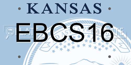 EBCS16 Kansas License Plate