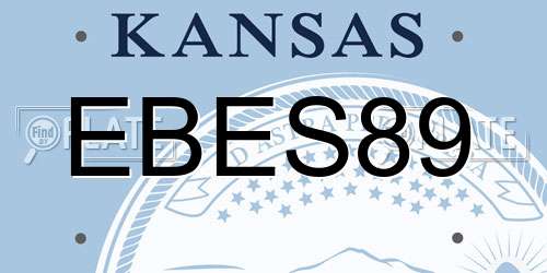 EBES89 Kansas License Plate