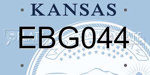 EBG044 Kansas License Plate