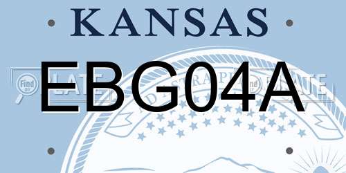 EBG04A Kansas License Plate
